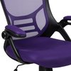 Flash Furniture Office Chair, Mesh, Purple HL-0016-1-BK-PUR-GG